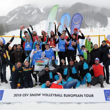 Türkiye Dominates Women’s Snow Volleyball European Tours
