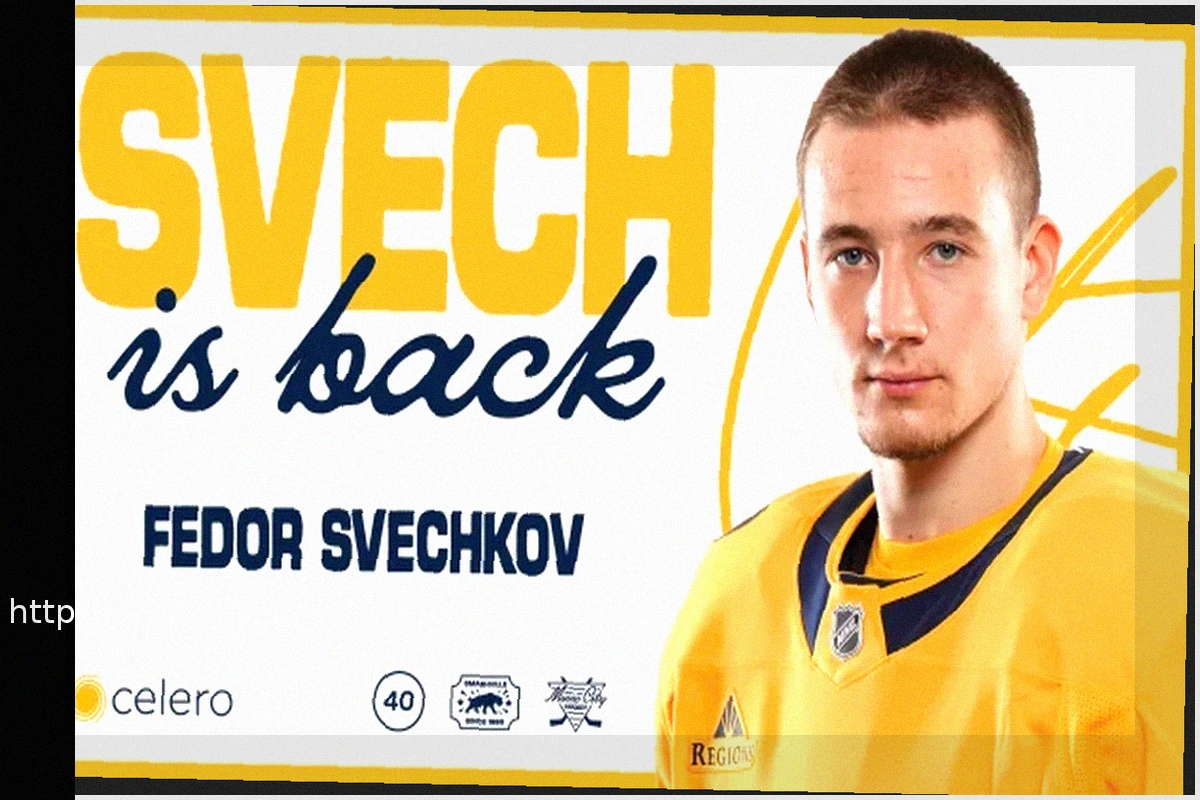 Preview Nashville Predators Sign Fedor Svechkov to Two-Year, $2.5 Million Deal