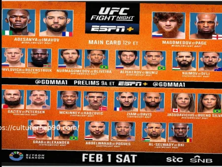 Match TV to Broadcast UFC Fight Night 270 Live