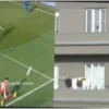 Goalkeeper’s Clearance Hits Nearby Building in Czech Republic