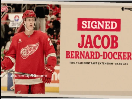 Red Wings продлили контракт с Джейкобом Бернар-Доккером на 2 года и $3,2 млн