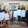 Le azzurre di Velasco fra i pazienti del Gaslini