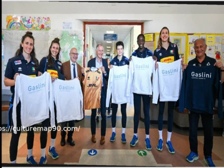 Le azzurre di Velasco fra i pazienti del Gaslini
