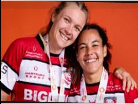 England Captain Zoe Stratford and Tatyana Heard Depart Gloucester Hartpury