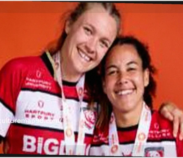 England Captain Zoe Stratford and Tatyana Heard Depart Gloucester Hartpury