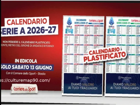 Serie A Calendar Available with Today’s Newspaper